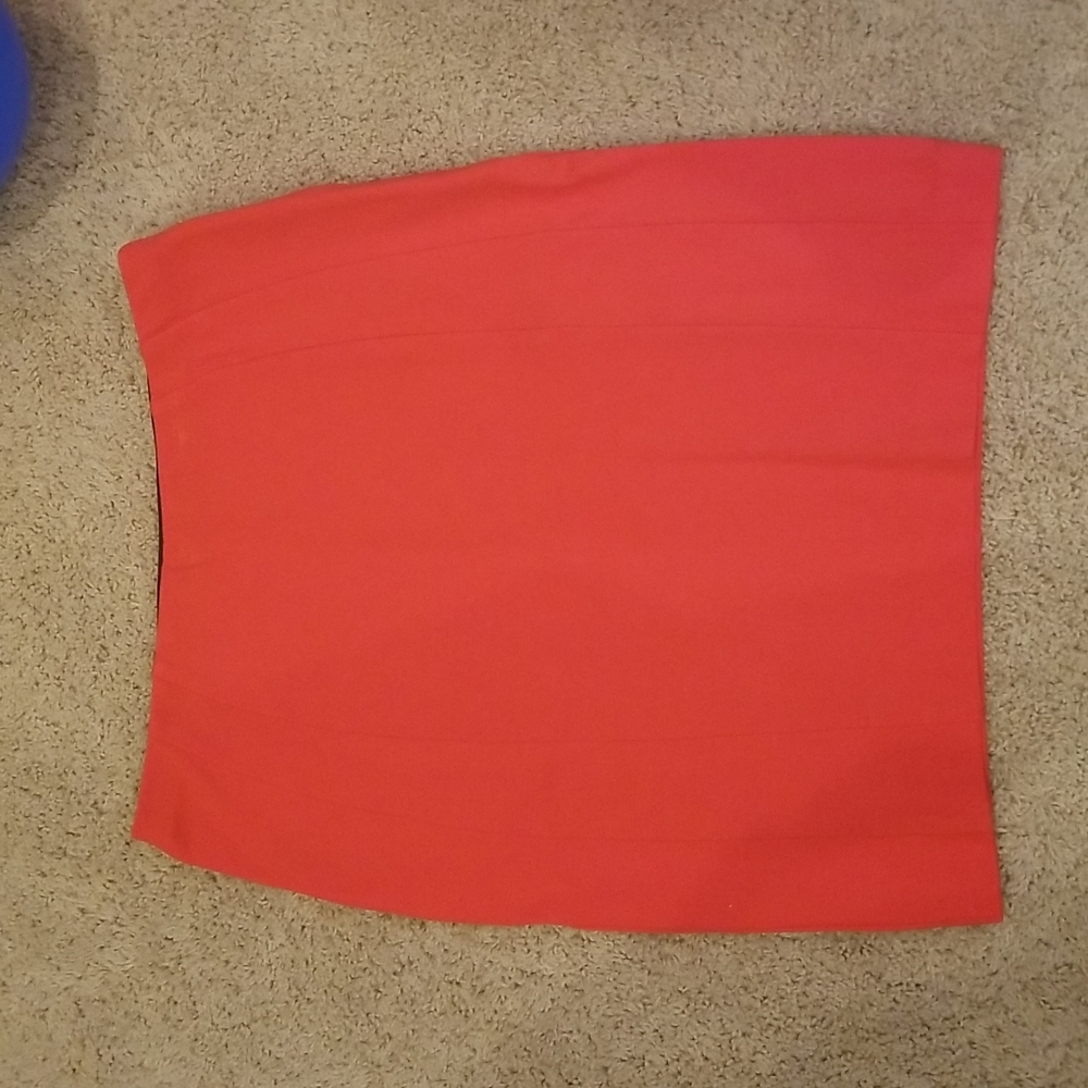 Ann Taylor orange pencil skirt